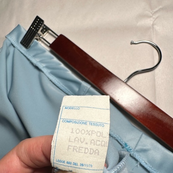 VINTAGE Italian hand sewn satin mermaid Stretchy A-line midi Cinderella skirt L - Picture 11 of 11